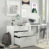 SMÅSTAD / PLATSA Commode 3 tiroirs, blanc/vert clair, 60x57x63 cm