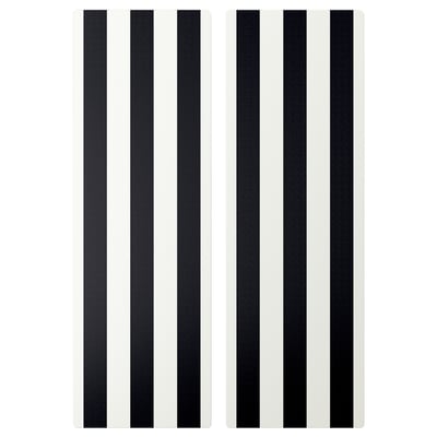 SMÅSTAD Porte, noir/blanc rayure, 30x90 cm