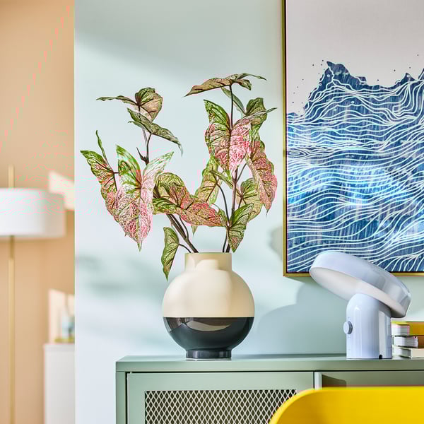 SMYCKA Fleur artificielle, intérieur/extérieur Caladium, 72 cm
