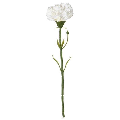 SMYCKA Fleur artificielle, oeillet/blanc, 30 cm