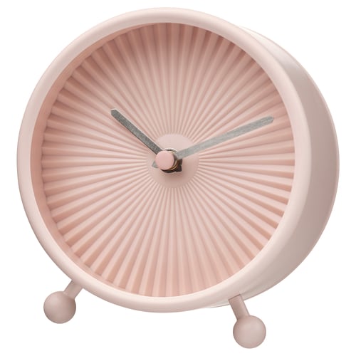 SNOFSA Horloge de table, rose pâle, 11 cm