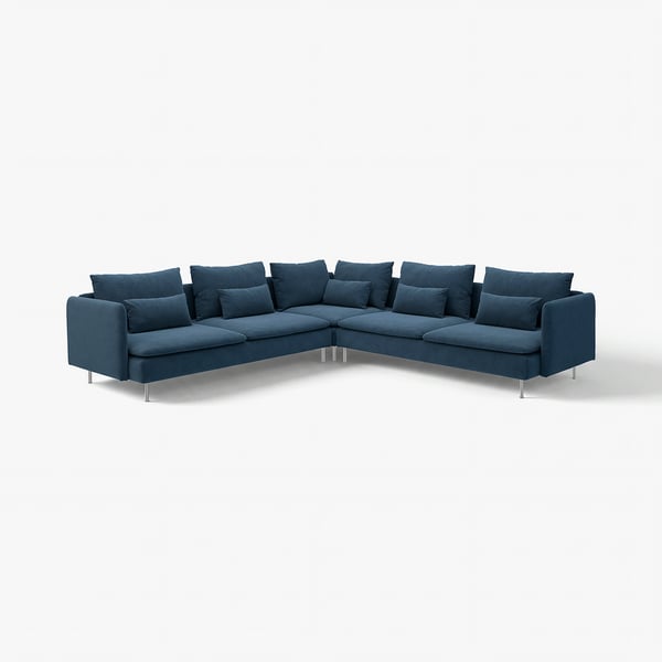 SÖDERHAMN Canapé d'angle, 6 places, Kelinge bleu foncé