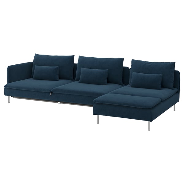 SÖDERHAMN Convertible 4 places, avec méridienne sans accoudoir/Kelinge bleu foncé