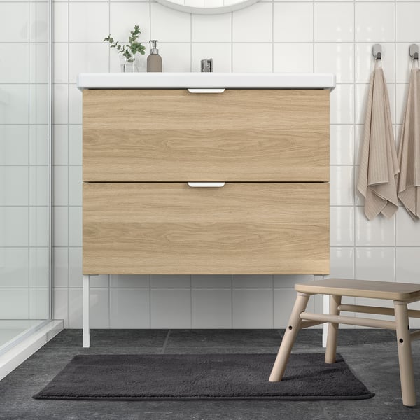 SÖDERSJÖN Tapis de bain, gris foncé, 50x80 cm