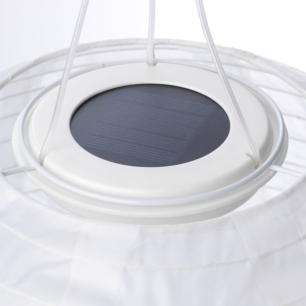 SOLVINDEN Suspension à énergie solaire à LED, extérieur/globe blanc, 30 cm