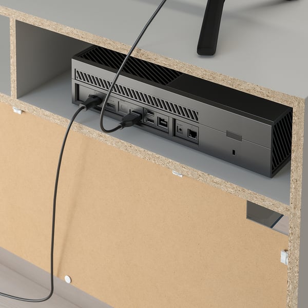 SPIKSMED Banc TV, gris clair, 97x32 cm