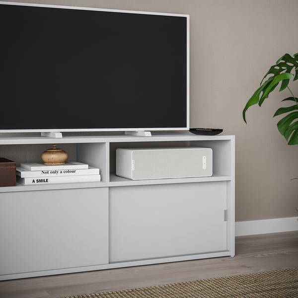 SPIKSMED Banc TV, gris clair, 97x32 cm