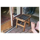 STACKHOLMEN Tabouret, extérieur, teinté brun clair, 48x35x43 cm