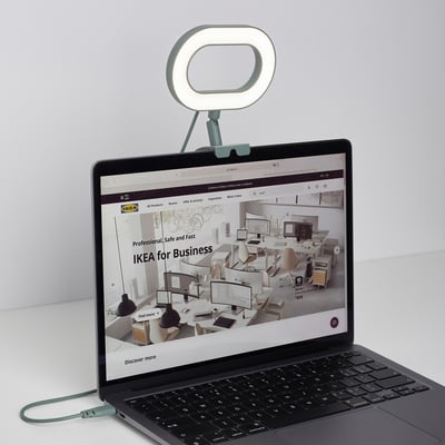 STÄNKREGN Anneau lumineux LED, intensité lumineuse réglable/turquoise