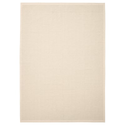 STARREKLINTE Tapis tissé à plat, naturel/vert clair, 155x220 cm