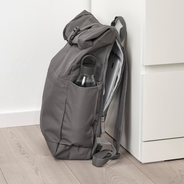 STARTTID Sac à dos, gris, 27x11x56 cm/18 l