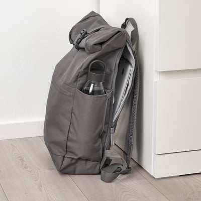 STARTTID Sac à dos, gris, 27x11x56 cm/18 l