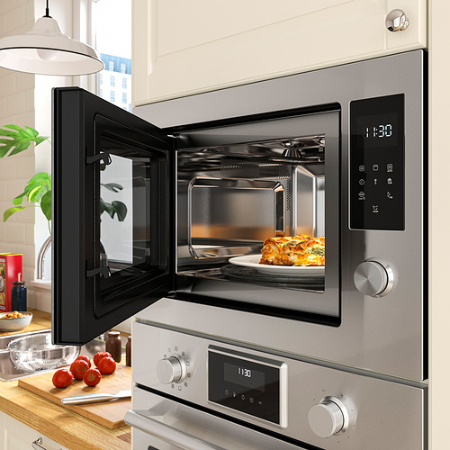 STENABY Four à micro-ondes encastrable, fonction grill IKEA 500/couleur acier inox