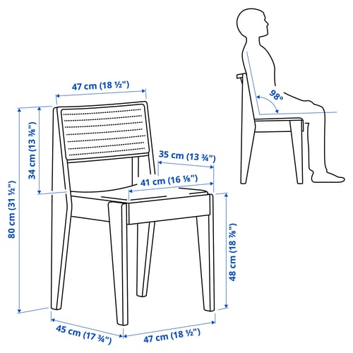 STOCKHOLM 2025 Chaise, chêne/rotin