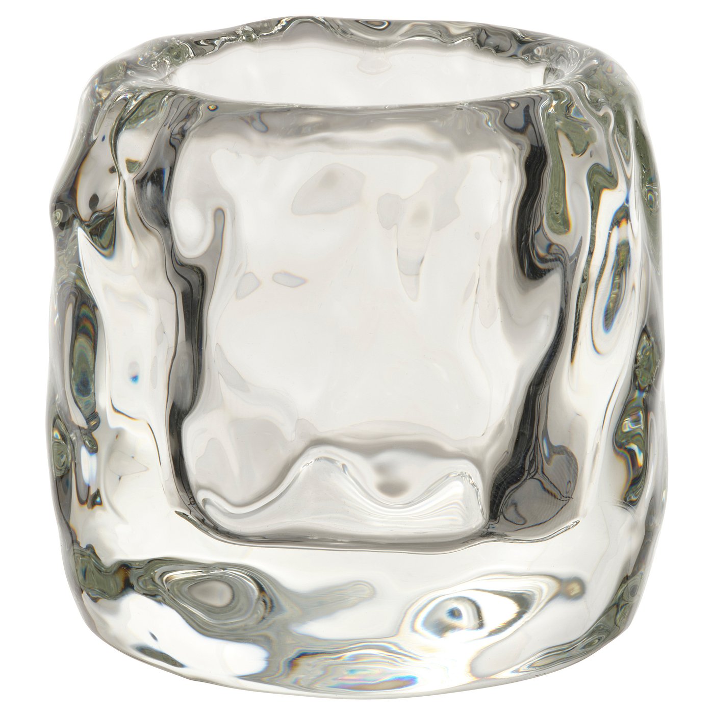 Photophore Laura – Petit Modèle En Verre Transparent – Pour Bougie Chauffe-plat Ou Décoration