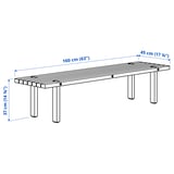 STOCKHOLM 2025 Table basse, pin/naturel, 160x45 cm