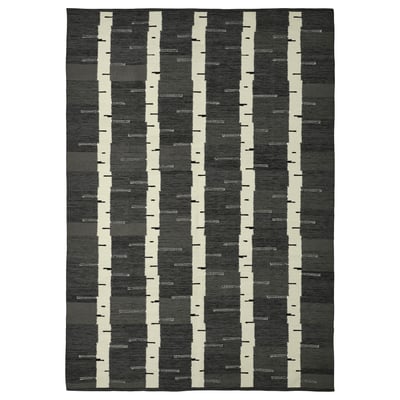 STOCKHOLM 2025 Tapis tissé à plat, gris/blanc/noir tissé à la main, 170x240 cm