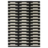STOCKHOLM 2025 Tapis tissé à plat, noir/blanc/vert clair tissé à la main, 240x350 cm