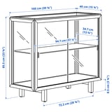 STOCKHOLM 2025 Vitrine, plaqué chêne, 100x40x86 cm