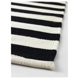 STOCKHOLM Tapis tissé à plat, fait main/rayé noir/blanc cassé, 170x240 cm