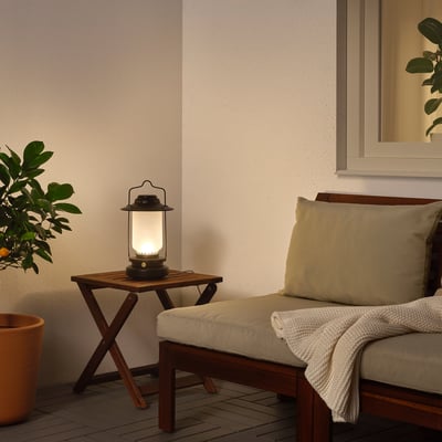STORHAGA Lampe de table à LED, intensité lumineuse réglable extérieur/noir, 35 cm