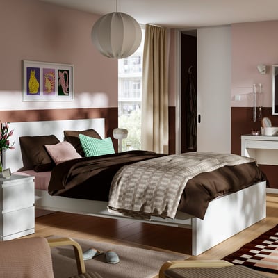 STORKLINTA Mobilier chambre, lot de 3, blanc, 160x200 cm