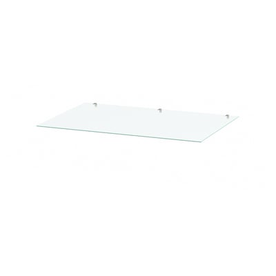 STORKLINTA Plateau en verre, transparent, 70x50 cm