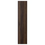 STORKLINTA Porte avec charnières, brun foncé/motif chêne, 50x229 cm