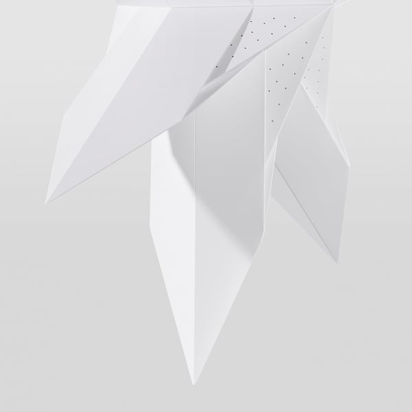 STRÅLA Abat-jour, motif à pois/blanc, 70 cm