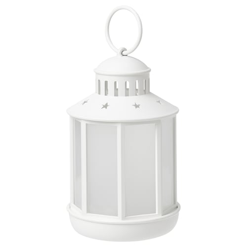 STRÅLA Lanterne à LED, à pile blanc, 13 cm