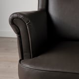 STRANDMON Fauteuil à oreilles, Grann/Bomstad brun foncé