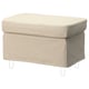 STRANDMON Housse pour repose-pieds, Naggen beige