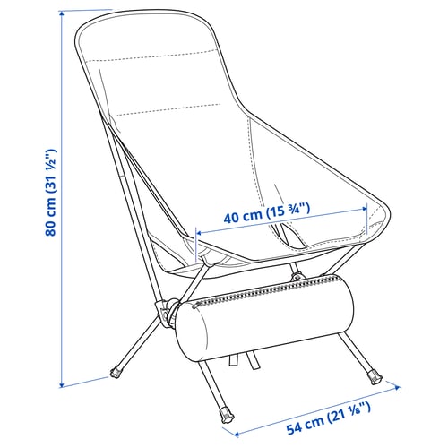 STRANDÖN Chaise pliante, vert