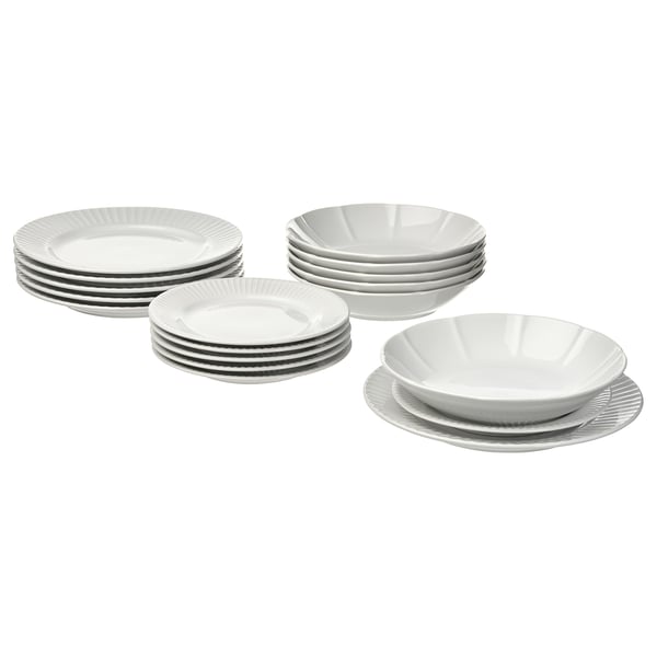 STRIMMIG Service, 18 pièces, blanc