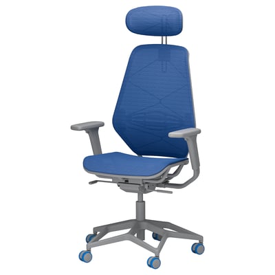 STYRSPEL Fauteuil gamer, bleu/gris clair