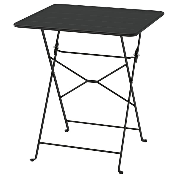 SUNDSÖ Table, anthracite extérieur, 65x65 cm