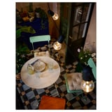 SUNDSÖ Table, blanc cassé extérieur, 65 cm
