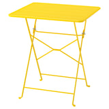 SUNDSÖ Table, jaune vif extérieur, 65x65 cm