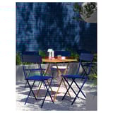 SUNDSÖ Table, orange vif extérieur, 65x65 cm