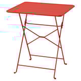 SUNDSÖ Table, rouge vif extérieur, 65x65 cm
