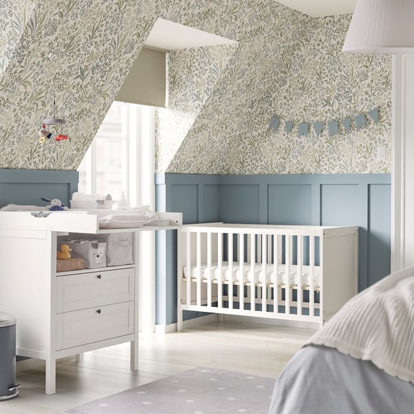 SUNDVIK Meuble chambre bébé, lot de 2, blanc, 60x120 cm