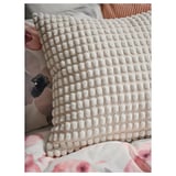 SVARTPOPPEL Housse de coussin, blanc cassé, 50x50 cm