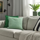 SVARTPOPPEL Housse de coussin, vert clair, 50x50 cm