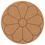 SVARTVIDE Set de table, liège/à motifs fleur, 35 cm