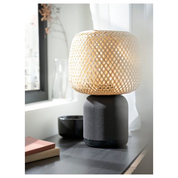 SYMFONISK Lampe enceinte WiFi, abat-j bambou