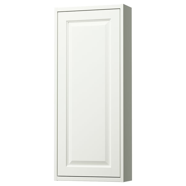 TÄNNFORSEN Élément mural avec porte, blanc, 40x15x95 cm