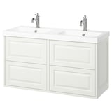 TÄNNFORSEN / ORRSJÖN Élément lavabo/vasque/mitigeur, blanc, 122x49x74 cm