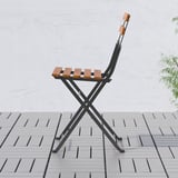 TÄRNÖ Chaise, extérieur, pliable noir/teinté brun clair