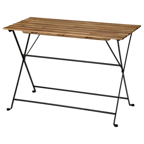 TÄRNÖ Table, extérieur, noir/teinté brun clair, 100x54 cm