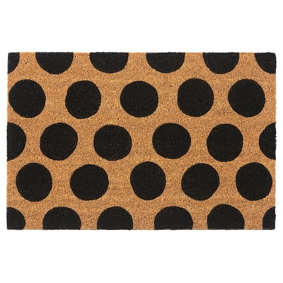 TÅGFORDON Paillasson, noir/motif à pois, 40x60 cm
